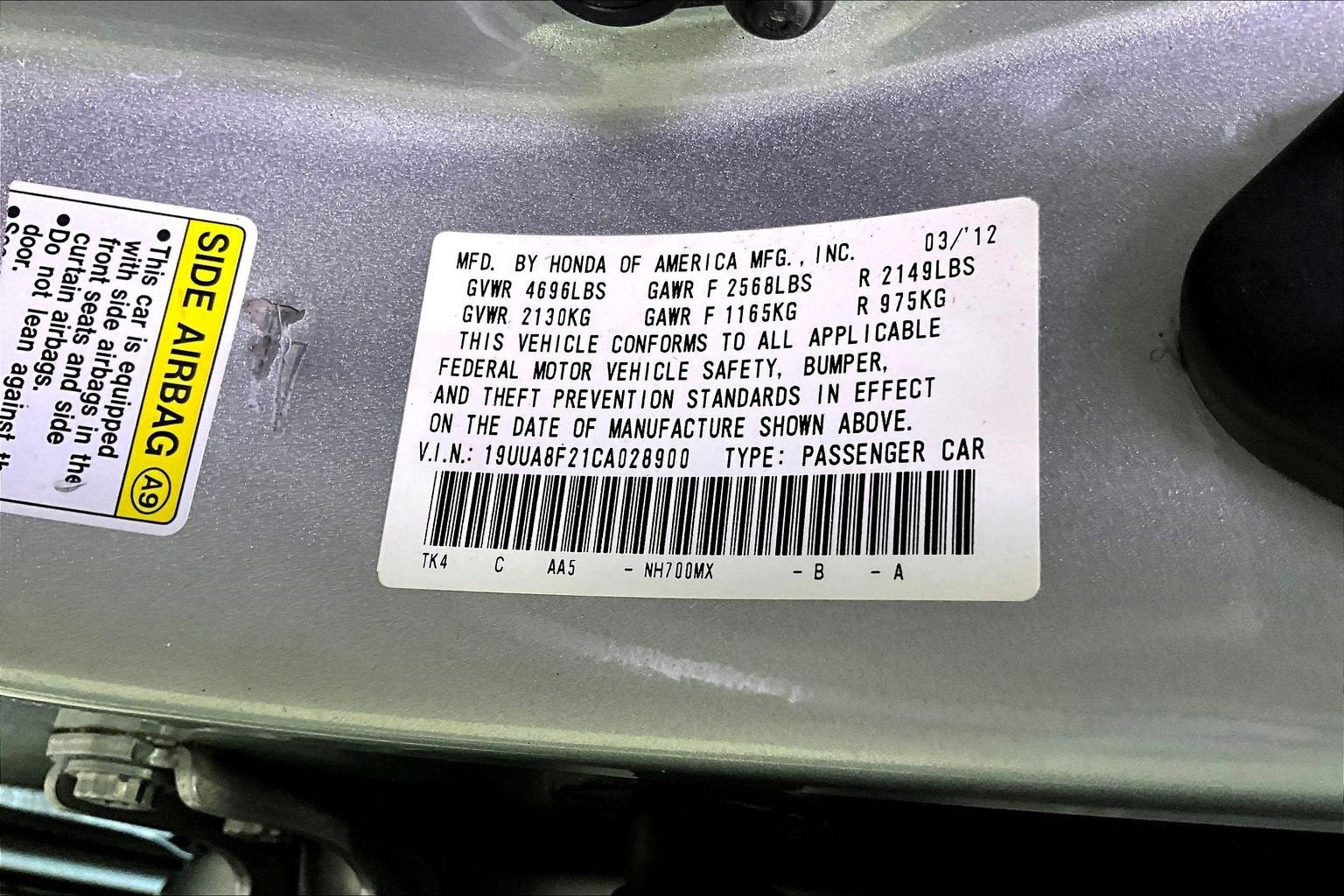 2012 Acura TL Auto
