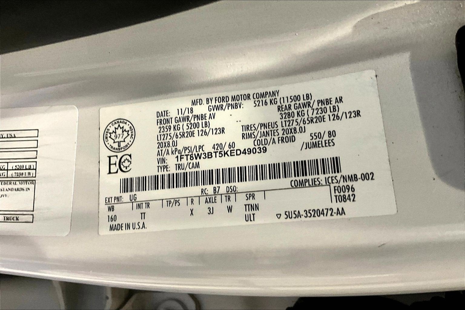 2019 Ford Super Duty F-350 SRW Limited