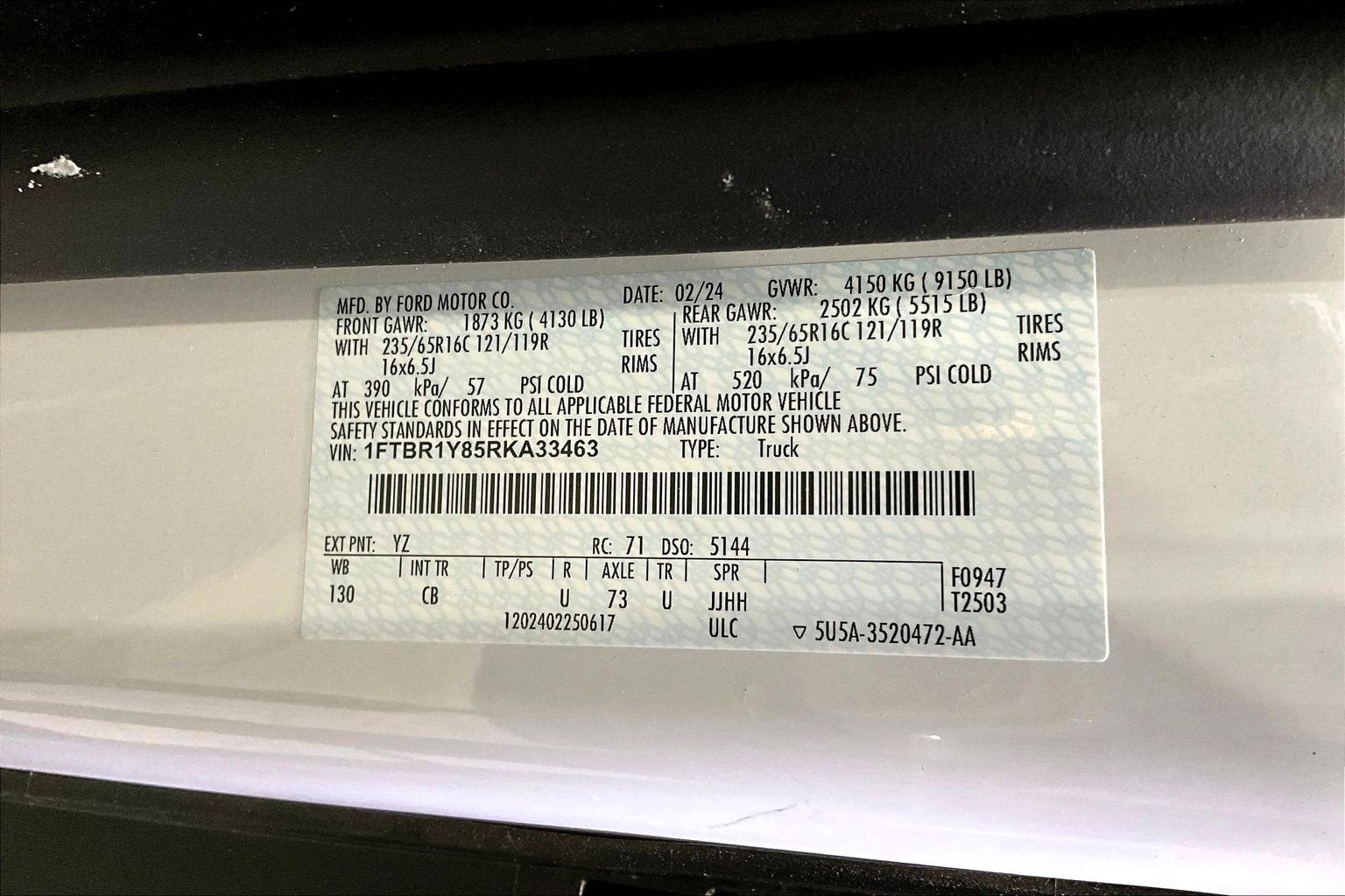 2024 Ford Transit Cargo Van Base