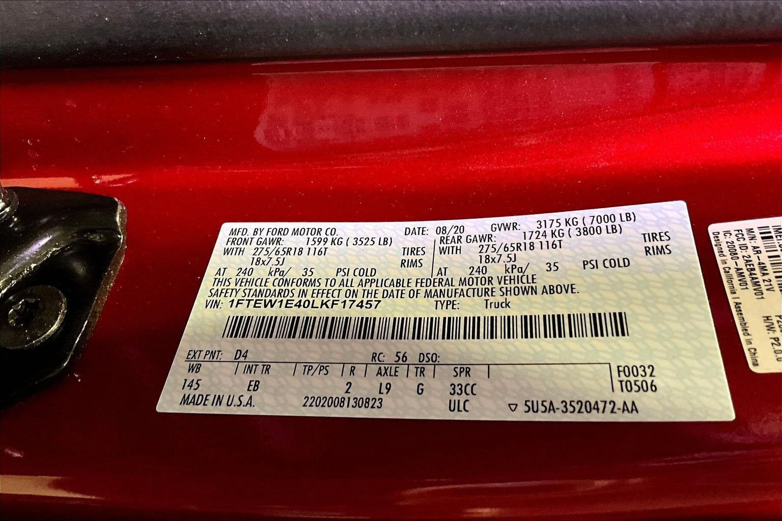 2020 Ford F-150 LARIAT