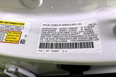 2020 Honda Accord Sedan Sport