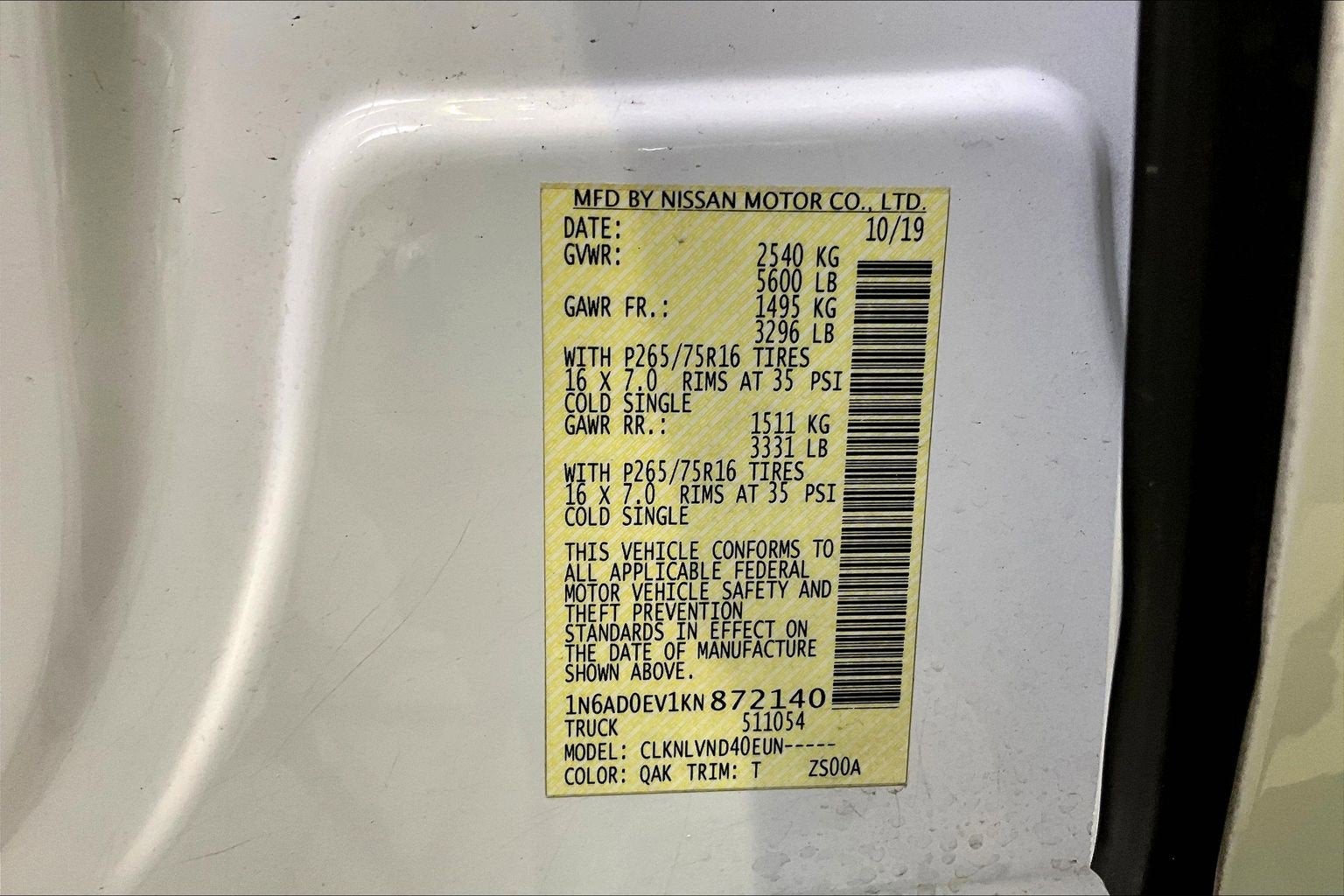 2019 Nissan Frontier PRO-4X