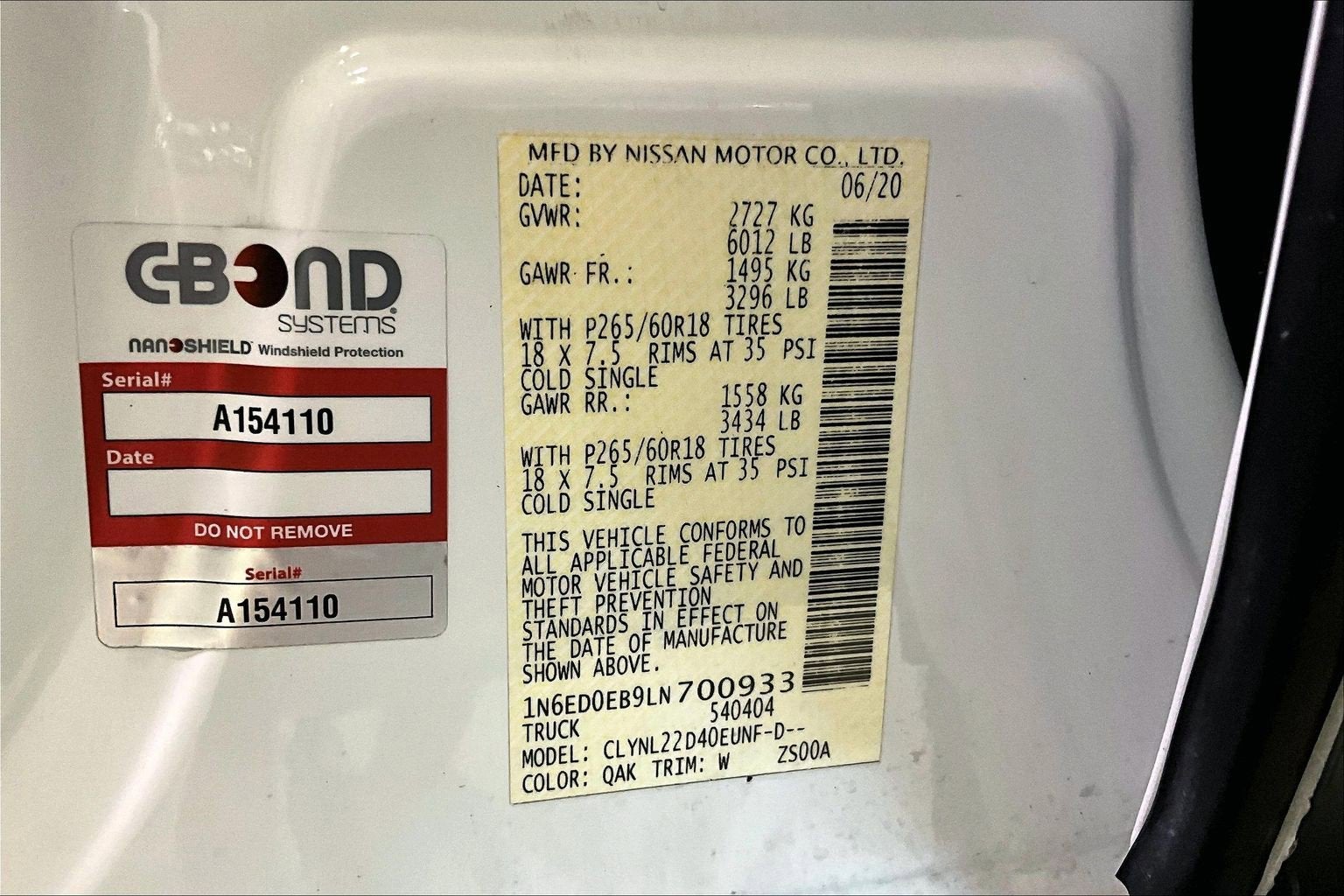 2020 Nissan Frontier SV