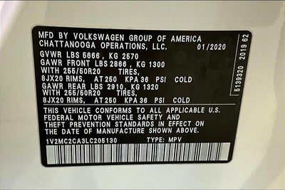 2020 Volkswagen Atlas Cross Sport 2.0T SEL Premium