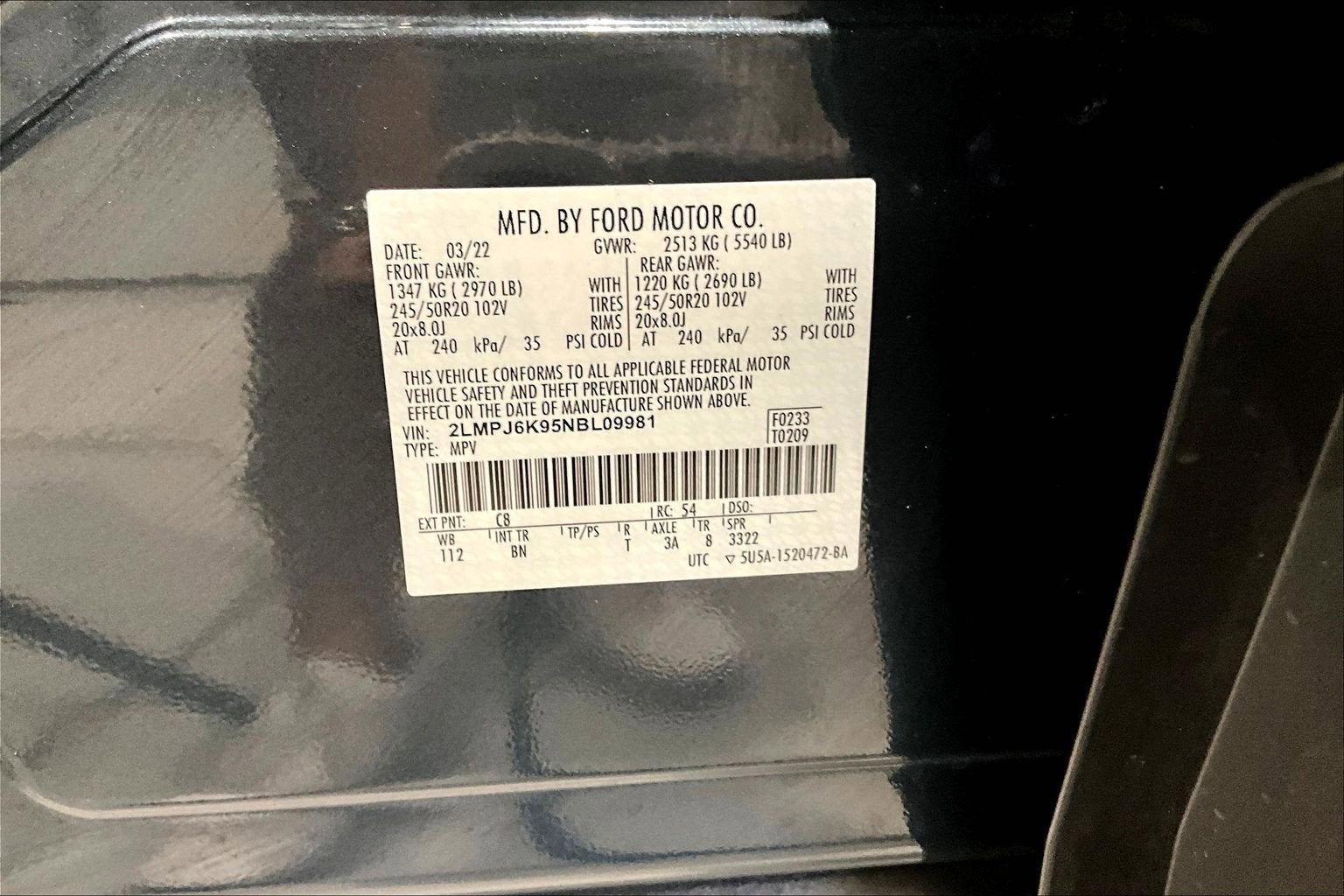 2022 Lincoln Nautilus Reserve