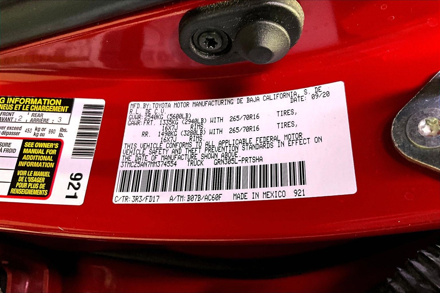 2021 Toyota Tacoma 4WD TRD Off Road