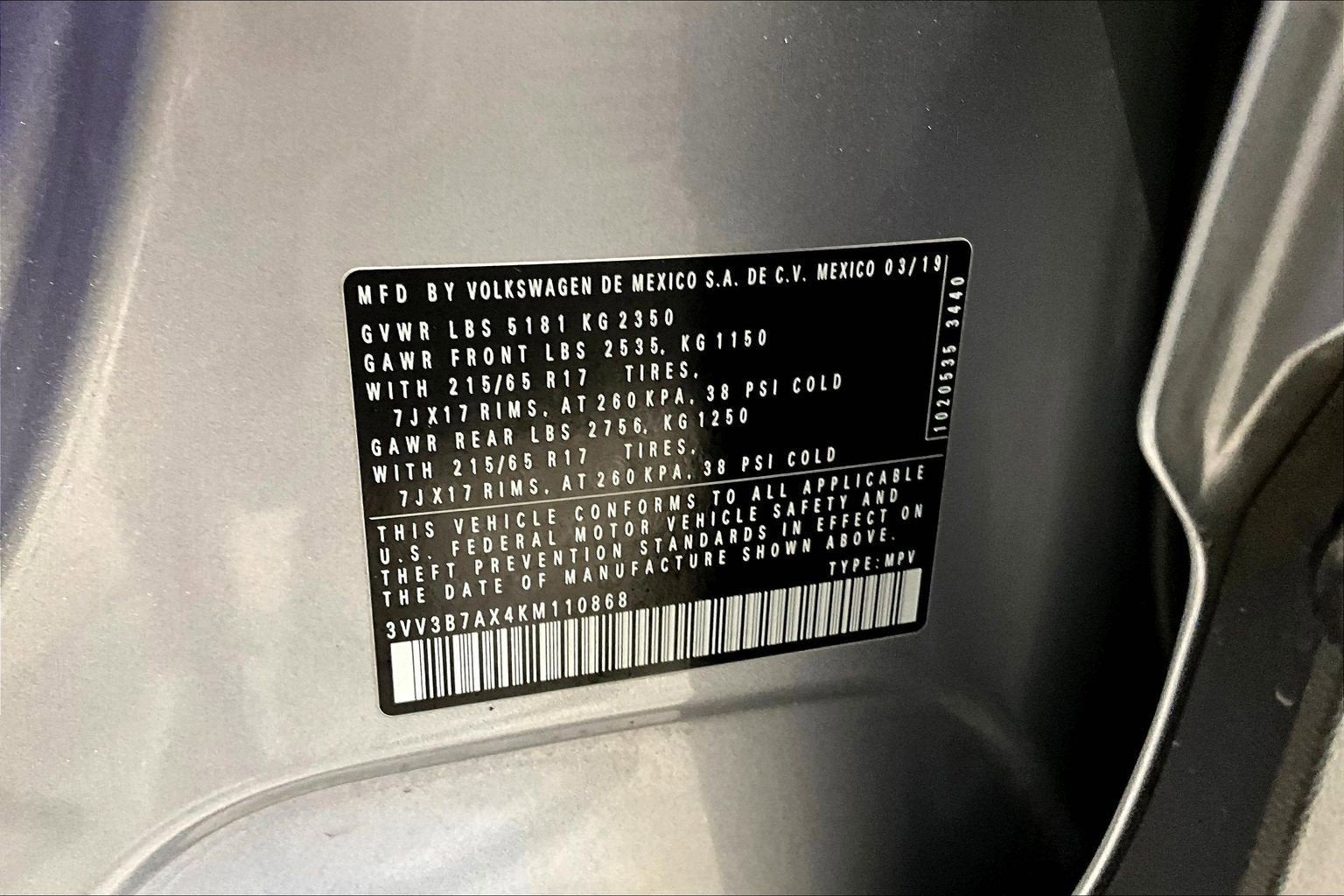 2019 Volkswagen Tiguan SE