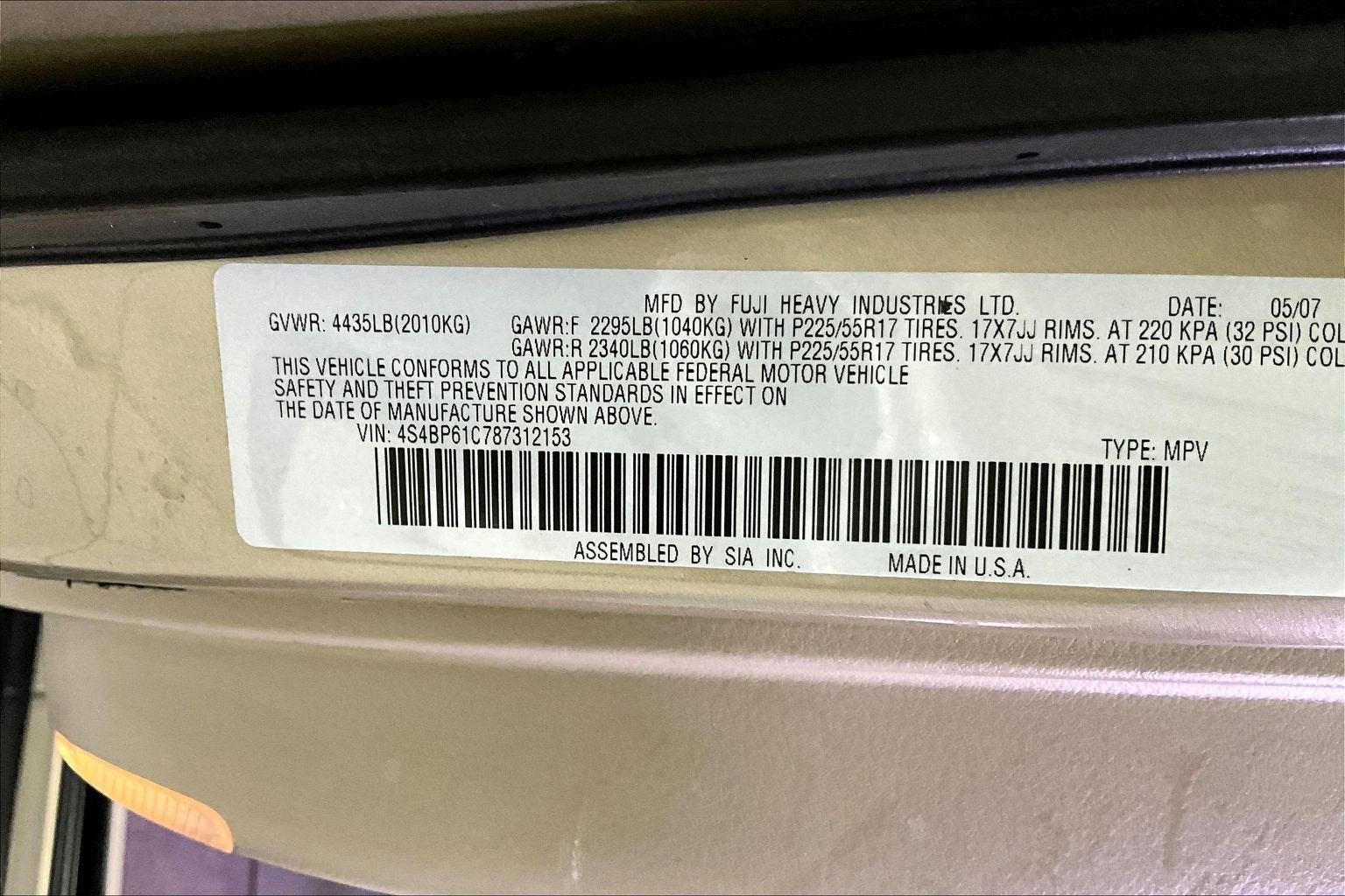 2008 Subaru Outback i