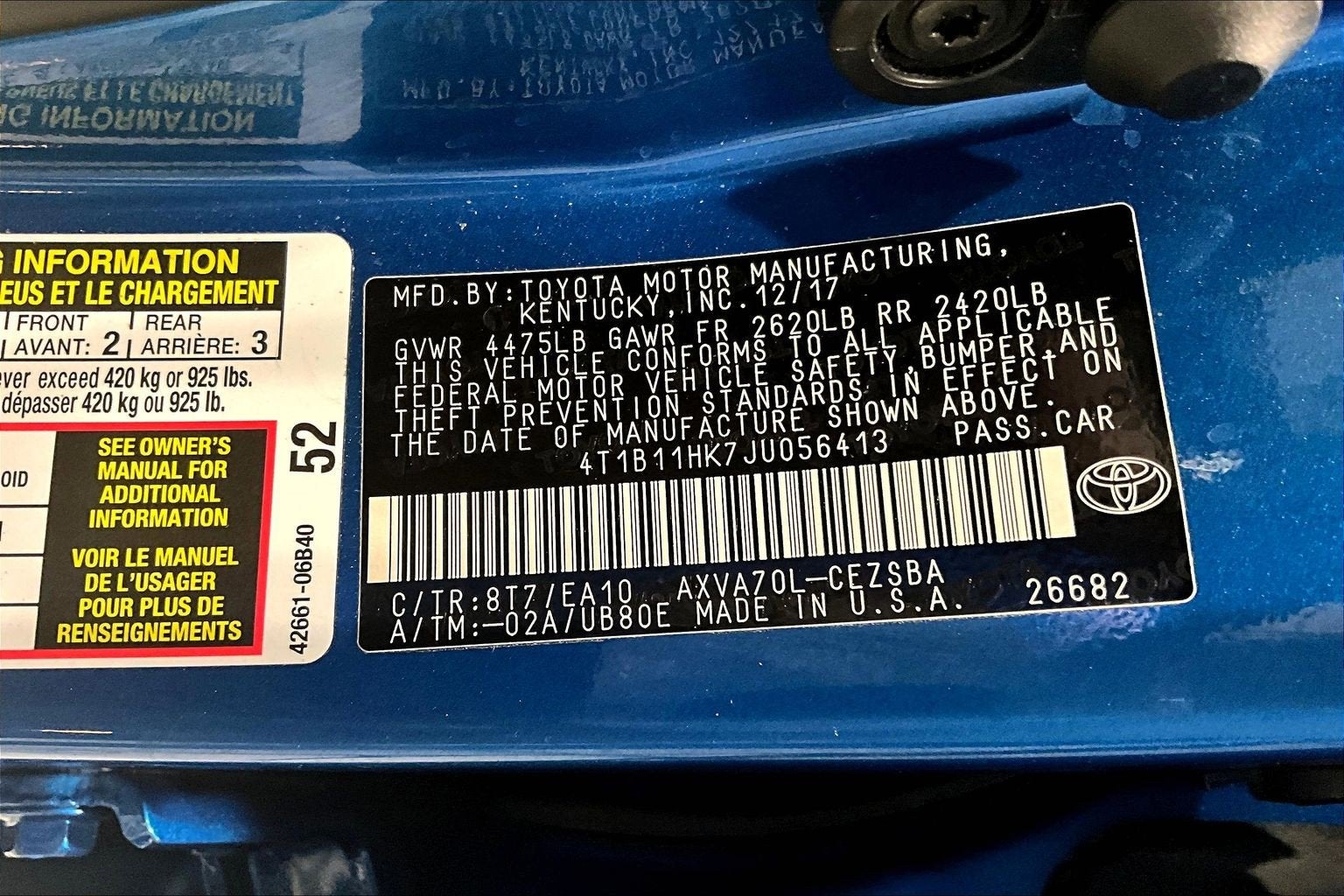 2018 Toyota Camry SE