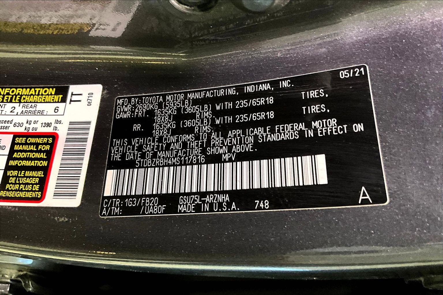 2021 Toyota Highlander LE