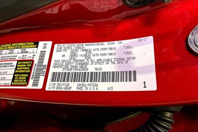 2017 Toyota Tundra 4WD SR5