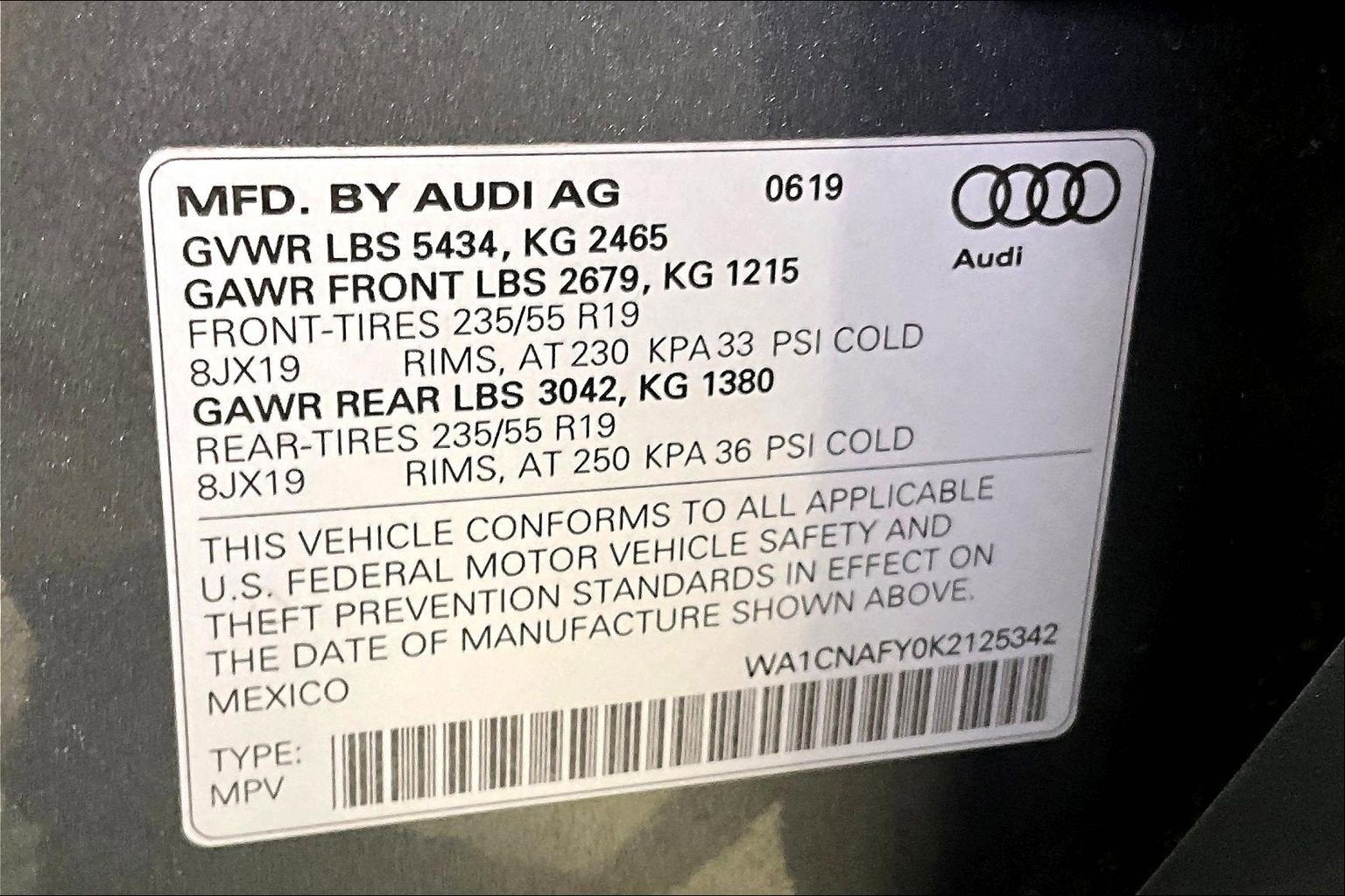 2019 Audi Q5 Prestige