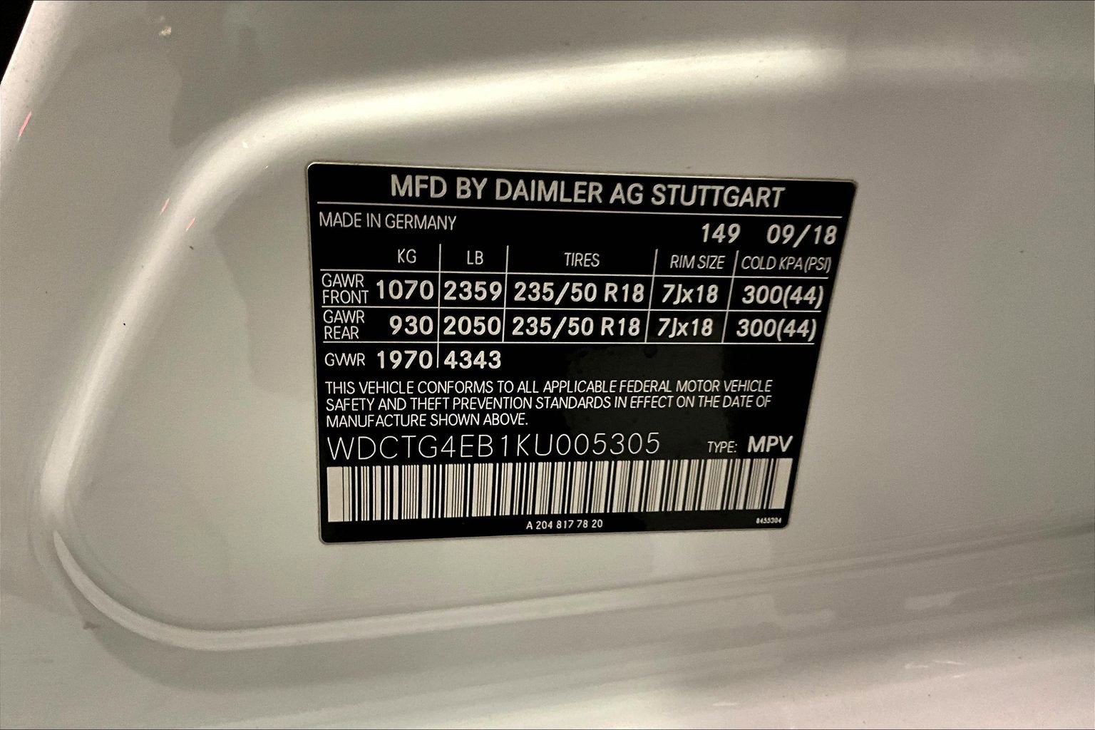 2019 Mercedes-Benz GLA GLA 250